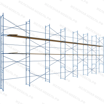 Леса рамные строительные ЛРС-40 8х21 м (2 яруса под настил)